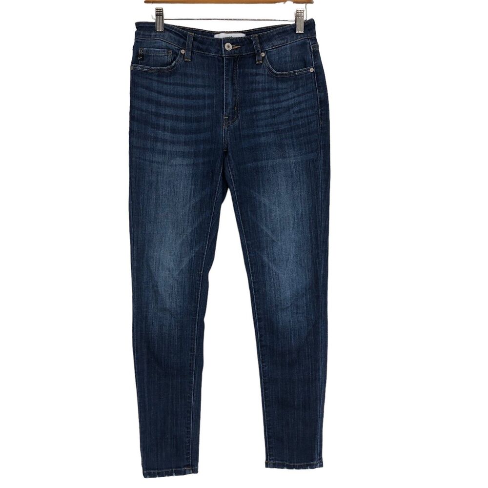 Kancan Midrise Skinny Jeans, Intentional Whiskering, Stretchy SZ 9/28